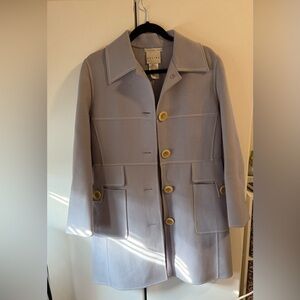 Celine Finition Main Women's Light Purple Wool Trench Coat